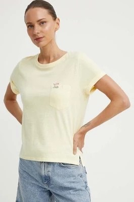 Zdjęcie produktu Levi's t-shirt bawełniany damski kolor żółty