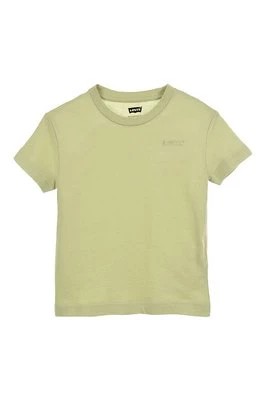 Zdjęcie produktu Levi's t-shirt bawełniany dziecięcy kolor zielony gładki