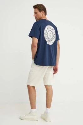 Zdjęcie produktu Levi's t-shirt bawełniany męski kolor granatowy z nadrukiem