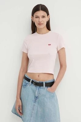 Zdjęcie produktu Levi's t-shirt damski kolor różowy z półgolfem A7419