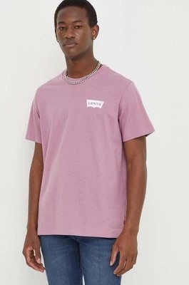 Zdjęcie produktu Levi's t-shirt męski kolor różowy z nadrukiemCHEAPER