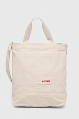 Zdjęcie produktu Levi's torba bawełniana kolor beżowy