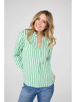 Zdjęcie produktu LIEBLINGSSTÜCK Bluzka "Feja" w kolorze zielono-białym rozmiar: 36