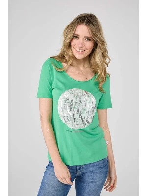 Zdjęcie produktu LIEBLINGSSTÜCK Koszulka "Candy" w kolorze zielono-srebrnym rozmiar: XL