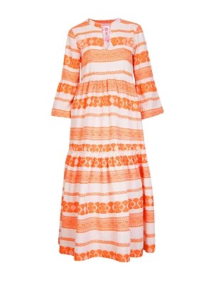 Zdjęcie produktu LIEBLINGSSTÜCK Sukienka "Emine" w kolorze pomarańczowo-kremowym rozmiar: 38
