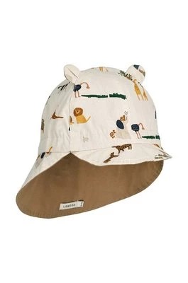 Zdjęcie produktu Liewood czapka dwustronna bawełniana dziecięca kolor beżowy wzorzysta
