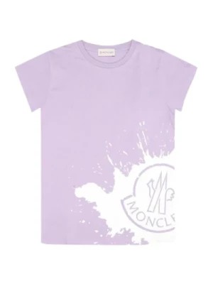 Zdjęcie produktu Liliowy T-shirt dla Dzieci z Efektem Malowania Moncler