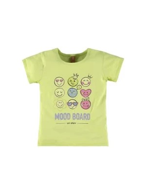 Zdjęcie produktu Limonkowy t-shirt dziewczęcy z nadrukiem Up Baby