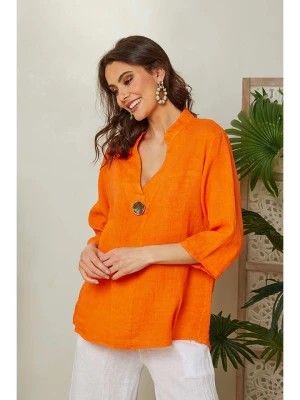 Zdjęcie produktu Lin Passion Lniana bluzka w kolorze pomarańczowym rozmiar: 38/40