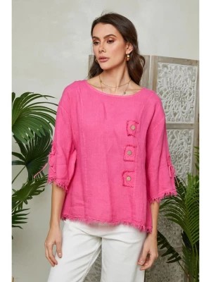 Zdjęcie produktu Lin Passion Lniana bluzka w kolorze różowym rozmiar: 40/42