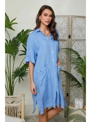 Zdjęcie produktu Lin Passion Lniana sukienka w kolorze błękitnym rozmiar: 40/42