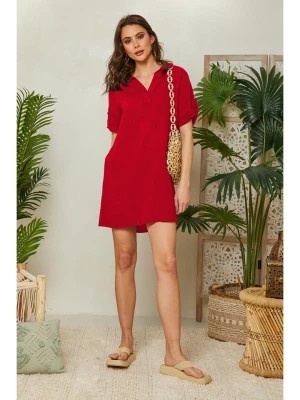 Zdjęcie produktu Lin Passion Lniana sukienka w kolorze czerwonym rozmiar: 40/42