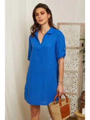 Zdjęcie produktu Lin Passion Lniana sukienka w kolorze niebieskim rozmiar: 38/40