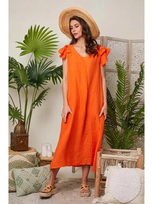 Zdjęcie produktu Lin Passion Lniana sukienka w kolorze pomarańczowym rozmiar: 36/38
