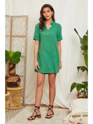 Zdjęcie produktu Lin Passion Lniana sukienka w kolorze zielonym rozmiar: 36/38