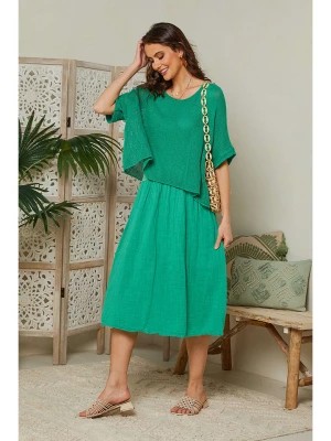 Zdjęcie produktu Lin Passion Lniana sukienka w kolorze zielonym rozmiar: 40/42