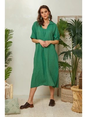 Zdjęcie produktu Lin Passion Lniana sukienka w kolorze zielonym rozmiar: 40/42