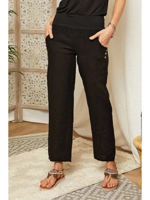 Zdjęcie produktu Lin Passion Lniane spodnie w kolorze czarnym rozmiar: 34/36