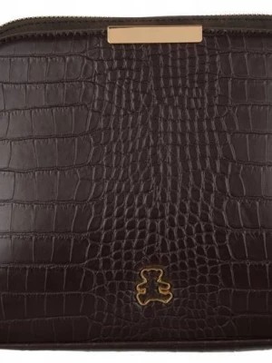 Zdjęcie produktu Listonoszka damska ze skóry ekologicznej z tłoczeniem na wzór skóry krokodyla — LuluCastagnette Merg