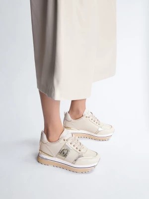 Zdjęcie produktu Liu Jo Beige Leather Platform Sneakers LIUJO