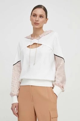 Zdjęcie produktu Liu Jo bluza damska kolor beżowy z kapturem wzorzysta