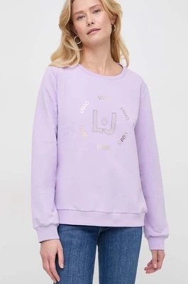 Zdjęcie produktu Liu Jo bluza damska kolor fioletowy z aplikacją