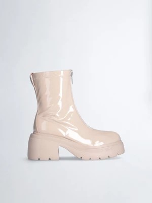 Zdjęcie produktu Liu Jo Cream Patent Leather Ankle Boots LIUJO