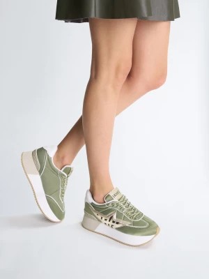 Zdjęcie produktu Liu Jo Khaki Green Platform Sneakers LIUJO