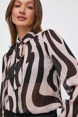 Zdjęcie produktu Liu Jo koszula damska kolor beżowy regular z wiązanym dekoltem