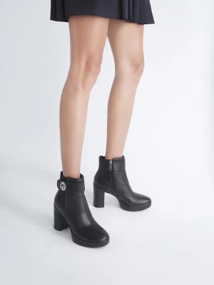 Zdjęcie produktu Liu Jo Leather Ankle Boot With Wide Heel LIUJO