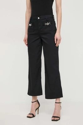 Zdjęcie produktu Liu Jo spodnie damskie kolor czarny dzwony high waist