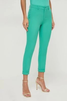 Zdjęcie produktu Liu Jo spodnie damskie kolor zielony fason cygaretki high waist