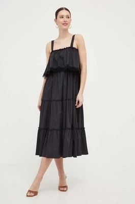 Zdjęcie produktu Liu Jo sukienka kolor czarny midi rozkloszowana