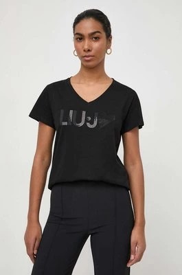 Zdjęcie produktu Liu Jo t-shirt bawełniany kolor czarny