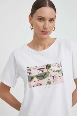 Zdjęcie produktu Liu Jo t-shirt damski kolor biały