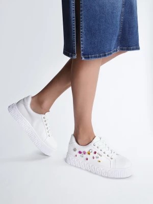 Zdjęcie produktu Liu Jo White Sneakers With Bejewelled Gemstones LIUJO