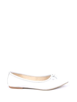 Zdjęcie produktu Lizza Shoes Skórzane baleriny w kolorze białym rozmiar: 38