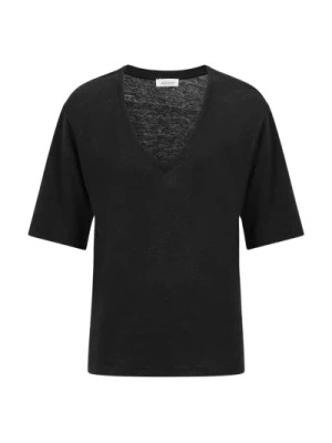 Zdjęcie produktu Lnu V-neck Tee - Naturalny Blask Alchemist