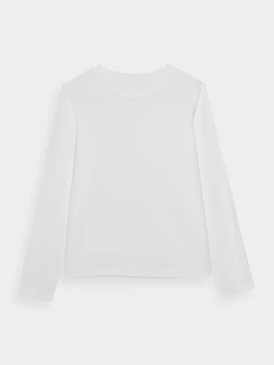 Zdjęcie produktu Longsleeve oversize gładki damski - biały 4F