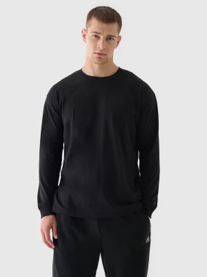 Zdjęcie produktu Longsleeve oversize z nadrukiem męski - czarny 4F