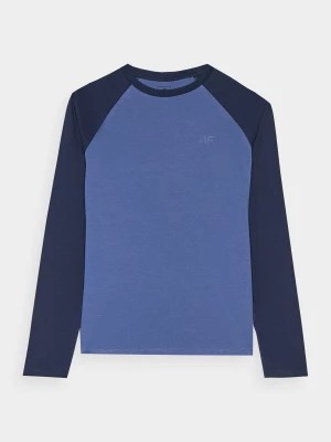 Zdjęcie produktu Longsleeve regular gładki chłopięcy - granatowy 4F JUNIOR