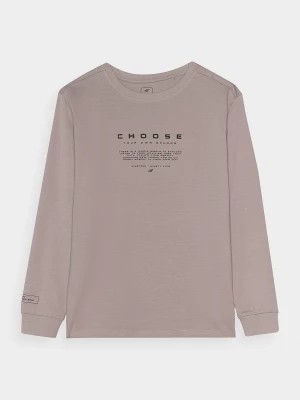 Zdjęcie produktu Longsleeve regular z nadrukiem chłopięcy - szary 4F