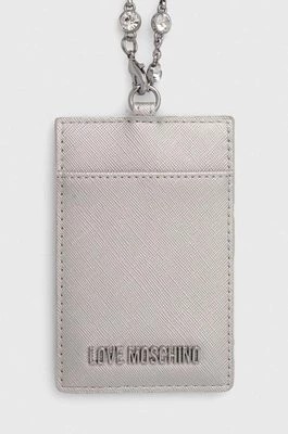 Zdjęcie produktu Love Moschino etui na karty kolor srebrny