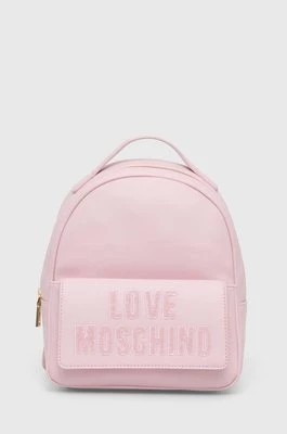 Zdjęcie produktu Love Moschino plecak damski kolor różowy mały z aplikacją