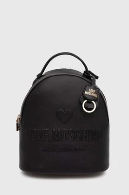 Zdjęcie produktu Love Moschino plecak skórzany damski kolor czarny mały gładki JC4116PP1LL1000A