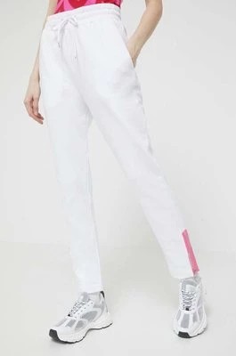 Zdjęcie produktu Love Moschino spodnie dresowe bawełniane kolor biały gładkie