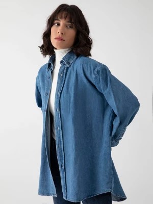 Zdjęcie produktu LTB Koszula dżinsowa "Rissey" w kolorze niebieskim rozmiar: L