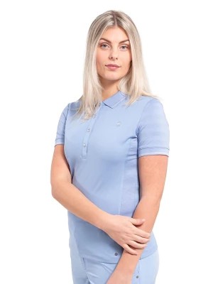 Zdjęcie produktu LUHTA Koszulka funkcyjna polo "Eriksdal" w kolorze błękitnym rozmiar: XL