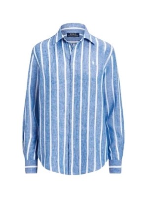Zdjęcie produktu Luźna lniana koszula z haftowanym logo Polo Ralph Lauren