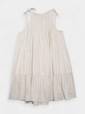 Zdjęcie produktu Luźna sukienka mini - kremowa OUTHORN